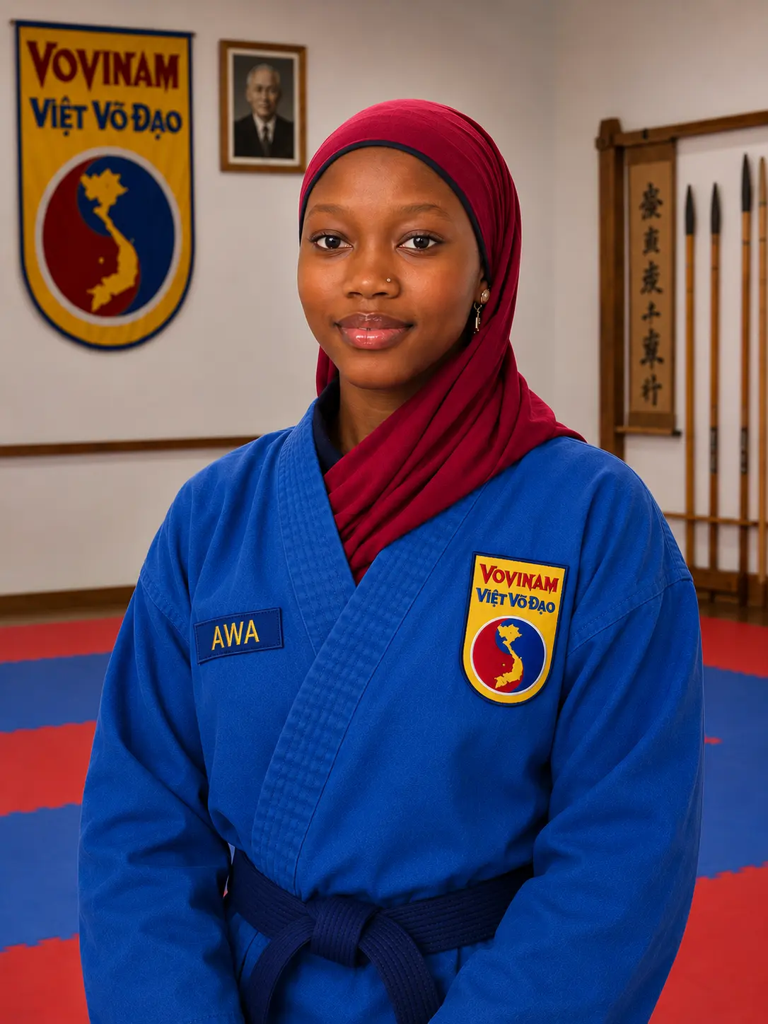 Awa Ndong Sarr, assistante des cours enfants de Vovinam à Montpellier