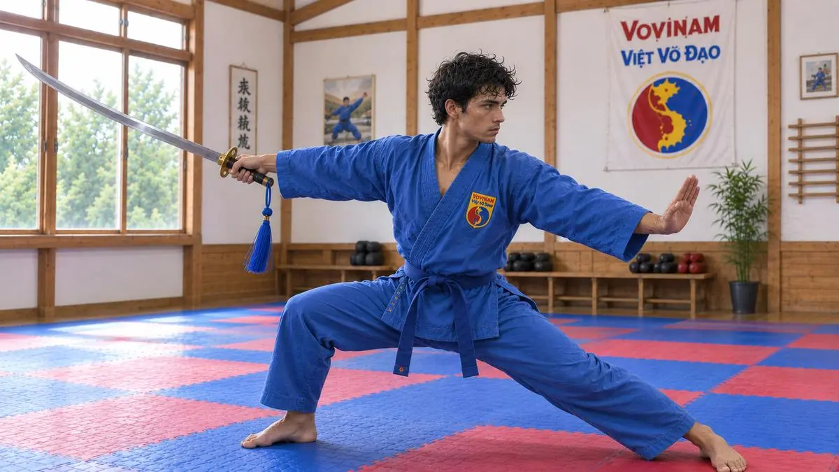 Art martial et maniement du sabre au Vovinam