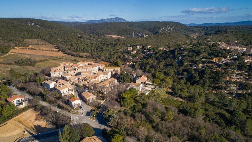 Vue aerienne de Combaillaux, commune de l Herault proche de Grabels